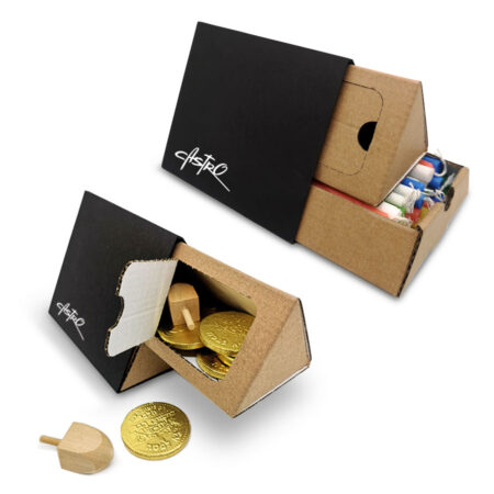 מארז שי ממותג לחנוכה - טובלרון - מטבעות שוקולד