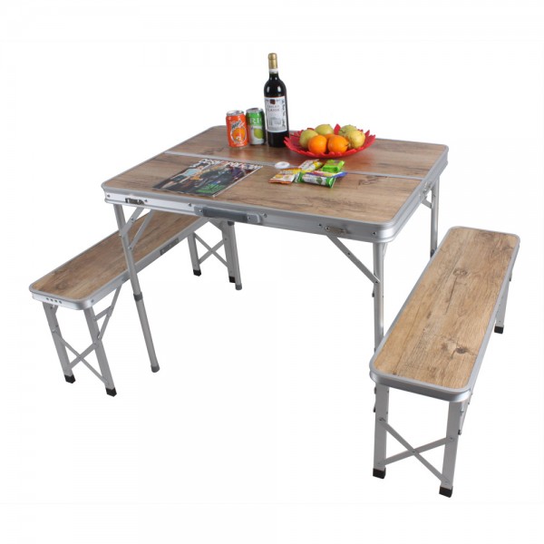 שולחן פיקניק מתקפל עם 2 ספסלים שולחן פיקניק מתקפל עם 2 ספסלים