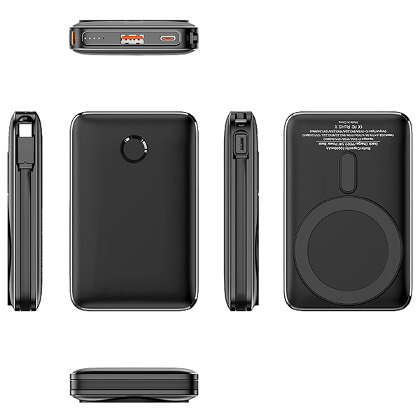 פאוור בנק סוללת גיבוי 10,000mAh משולב עם מטען אלחוטי 15W הכולל כבל טעינה - ספידי פאוור בנק סוללת גיבוי 10,000mAh משולב עם מטען אלחוטי 15W הכולל כבל טעינה - ספידי