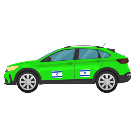מגנט דגל ישראל לרכב בכל גודל לבחירה