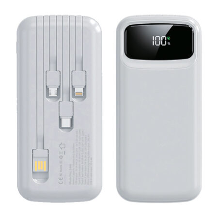 מטען נייד 10,000 mAh עם כבלים מובנים לכל סוגי הניידים מטען נייד 10,000 mAh עם כבלים מובנים לכל סוגי הניידים