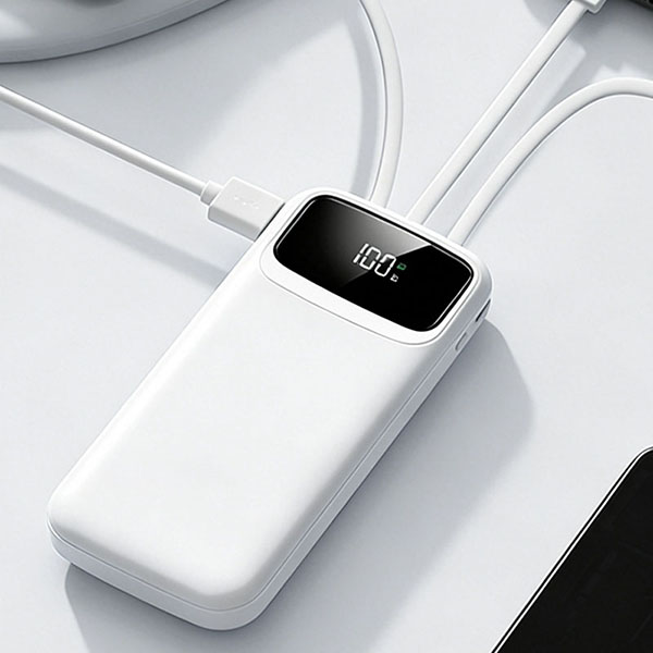 מטען נייד 10,000 mAh עם כבלים מובנים לכל סוגי הניידים מטען נייד 10,000 mAh עם כבלים מובנים לכל סוגי הניידים